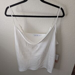 JustFab Elegant White Camisole